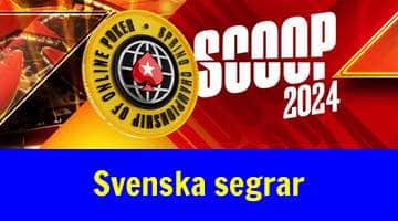 Loggan för SCOOP och under loggan står texten "Svenska segrar".