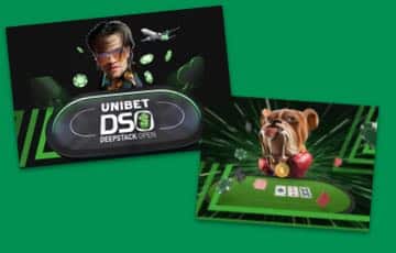 Reklambilder för Unibet Deepstack Open och Slobberknocker Series hos unibet